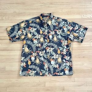 VINTAGE BLUE HAWAIIAN SHIRT